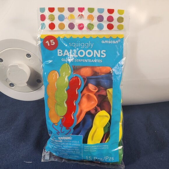 Amscan Other - Amscan 9” Multi Color 15ct Squiggly Latex Party Balloons